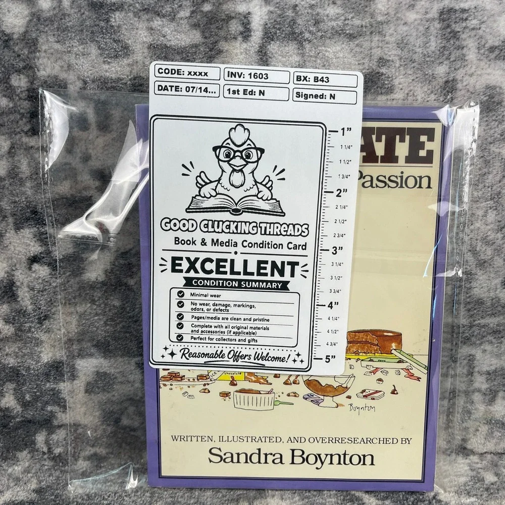 Chocolate The Consuming Passion Sandra Boynton Illustrated Gift Humor Cookbook